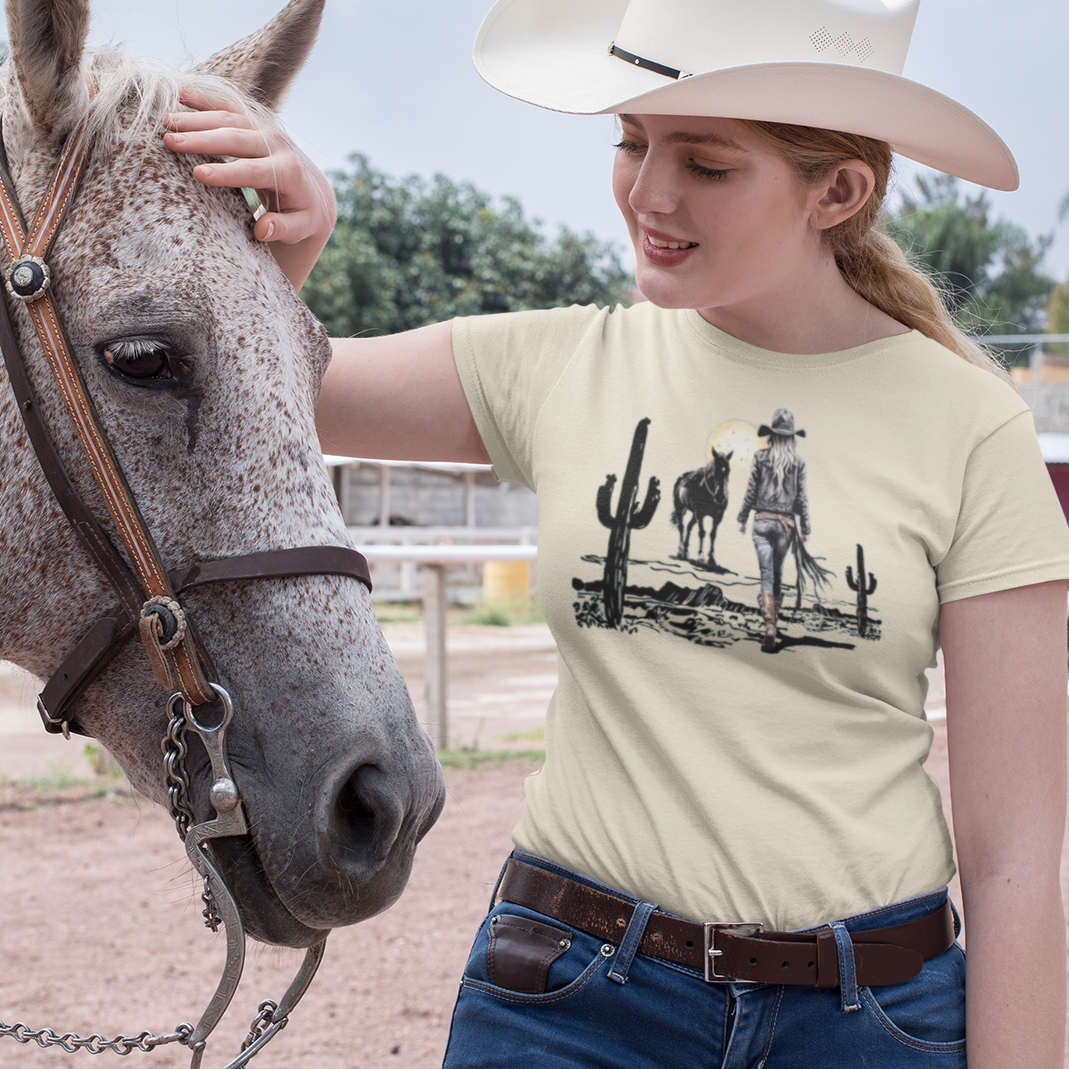 Cowgirl and Horse