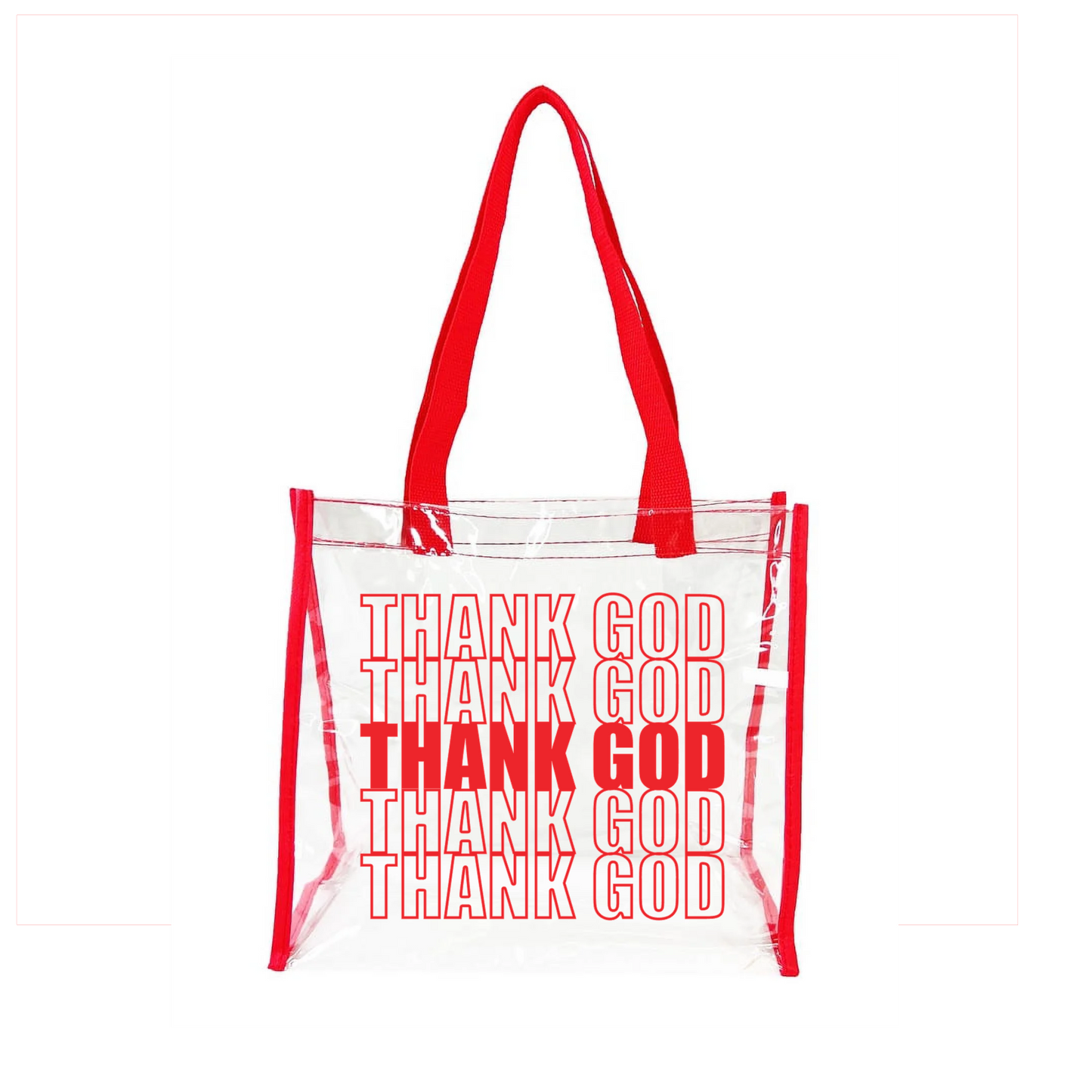 Thank God Red Tote
