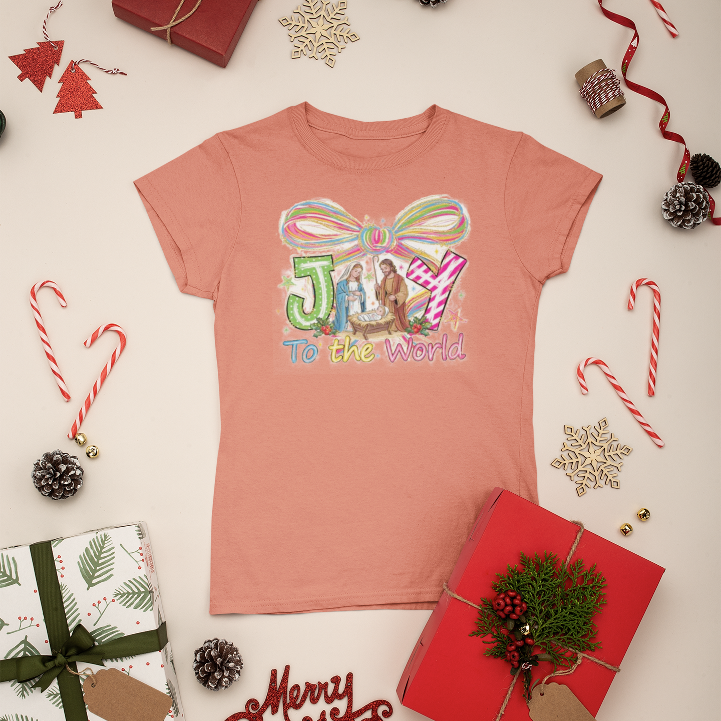 Joy Christmas Short Sleeve Tee