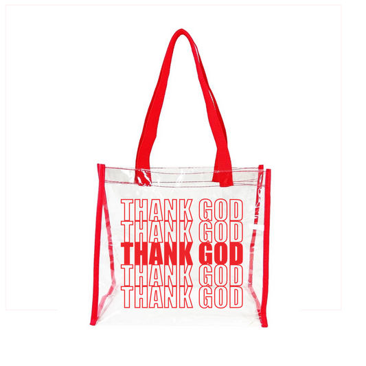 Thank God Red Tote